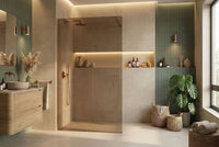 Parete Doccia Rea Flexi Brown / Brush Copper 140