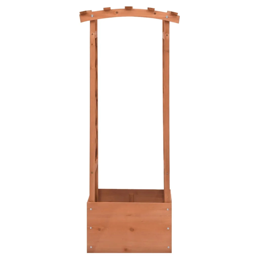 Fioriera | Cassetta per fiori | Vaso a Traliccio con Arco 49x39x117 cm in Legno di Abete