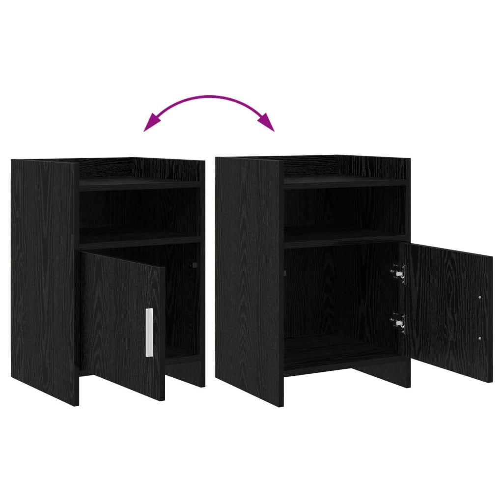 Comodini 2 pcs Rovere Nero 40 x 36 x 60 cm Legno ingegnerizzato 8011038