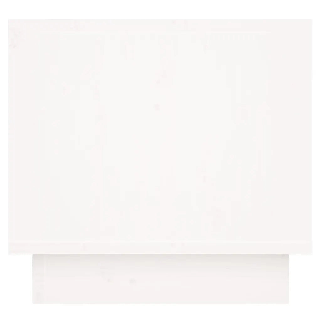 Comodino | Armadio da Notte | Mobiletto da notte Bianco 35x34x32 cm in Legno Massello di Pino
