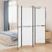 Divisorio a 4 Pannelli Bianco 200x180 cm Tessuto 350214