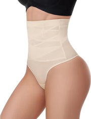 Sottoveste per donne in alta cintura - Corsetto rinforzato per corpo perfetto - Ideale per occasioni speciali e uso quotidiano - Beige - Dimensioni XL e XXL - Sottoveste per donne con effetto "buca".