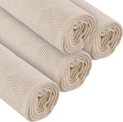 Set di aghi per cucito a punto croce e a punto di tappeto - 4 pezzi - 67 x 50 cm stoffa di lino - naturale e bianco.
