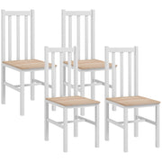 Set di 4 sedie da pranzo in legno massello ¨C Minimal ¨C Naturale 38.5x47.5x99 cm