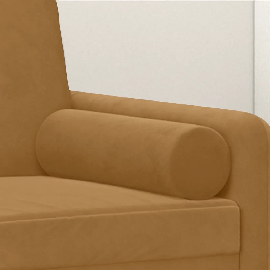 Cuscini Decorativi 2 pz Marrone ?15x50 cm in Velluto CFW8651898
