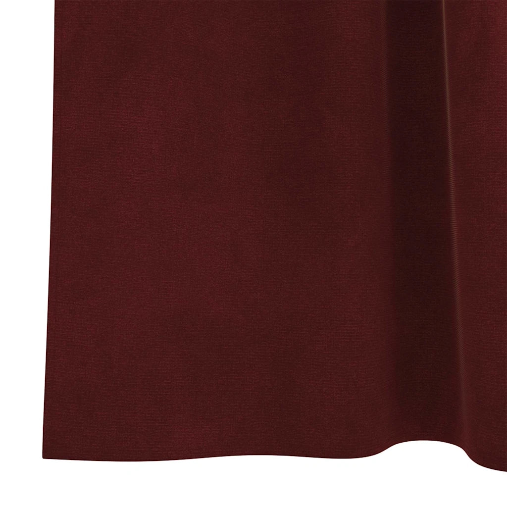 Tende Oscuranti | Tende Blackout 2 pz Rosso Vino 140 x 260 cm Velluto