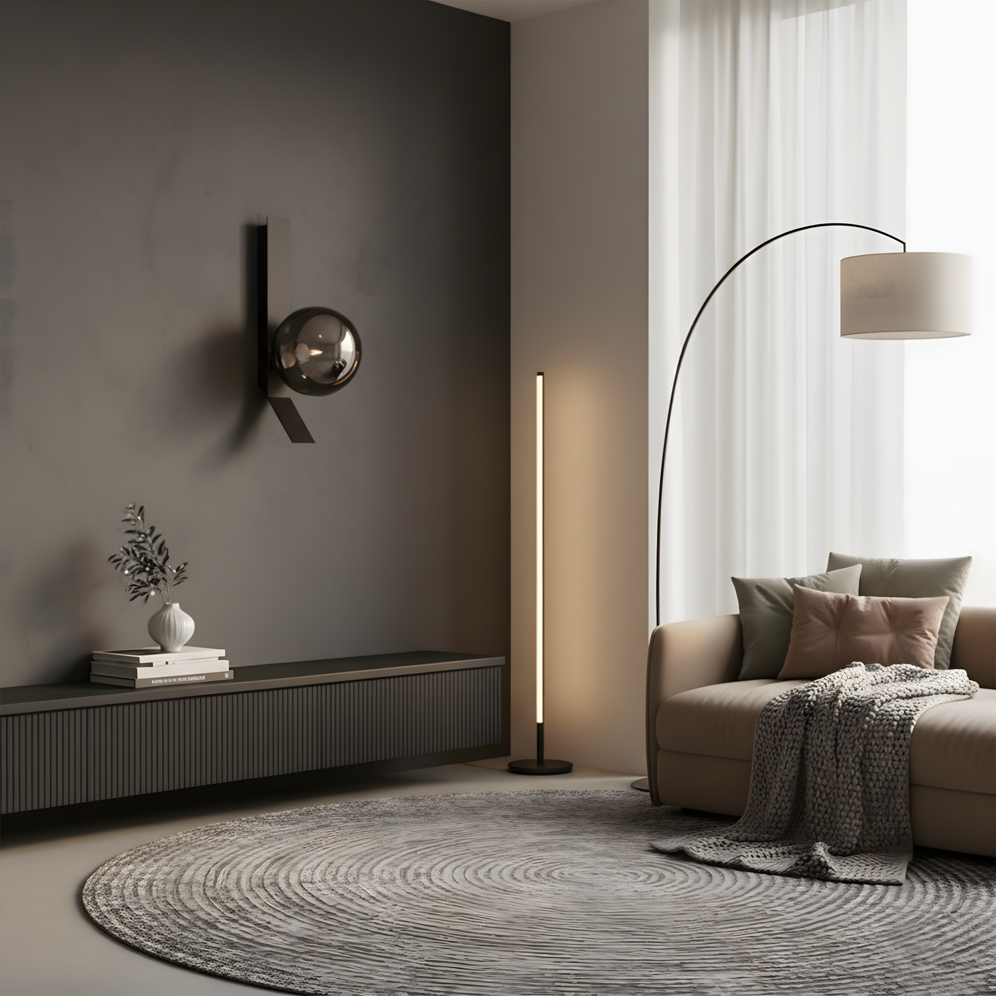 Applique Da Parete APP1757-1W Cromo Nero