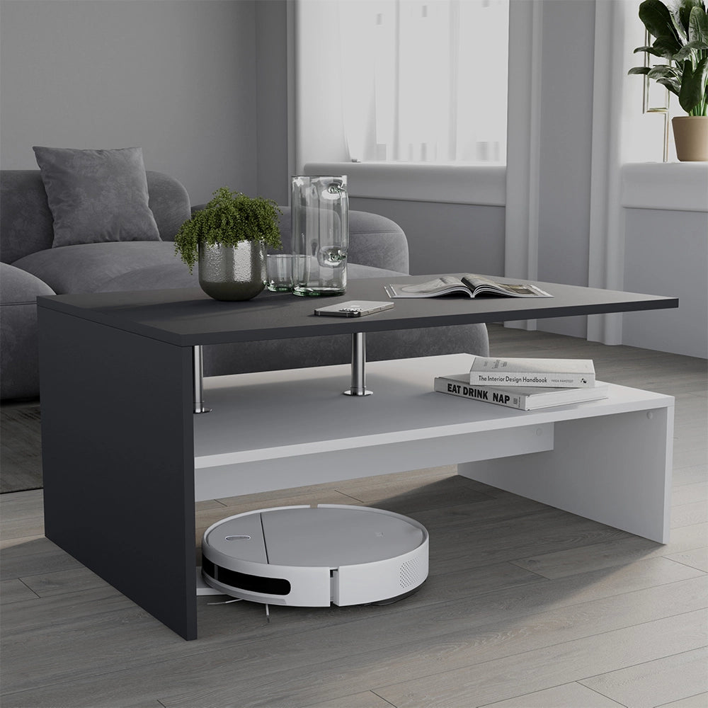 Vicco Tavolino da salotto Antracite/bianco 90 x 52.6 cm