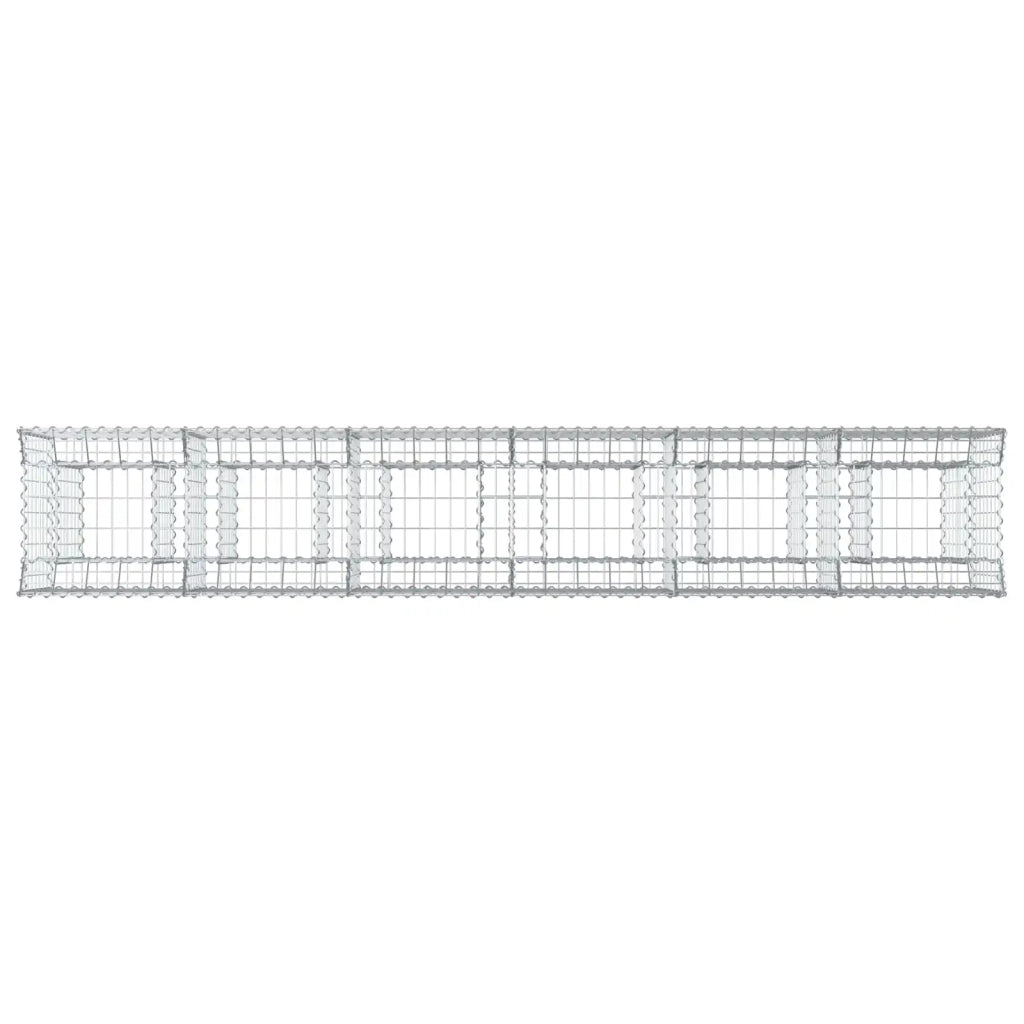 Letto rialzato in gabbione 2 pz Argento CFW3720678