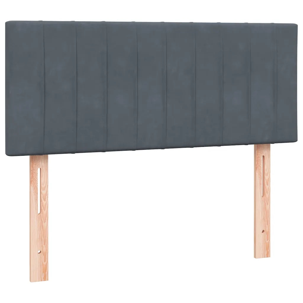 Giroletto a Molle con Materasso Grigio Scuro 120x220 cm Velluto 3316444