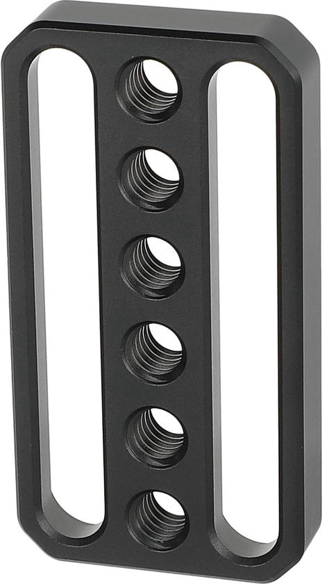 Piattaforma per Camera - Lavorazione in Lega di Alluminio - Serraggio con Fori 1/4"-20 - Fessure Sfondate - Incluso Chiave a Lema e Viti