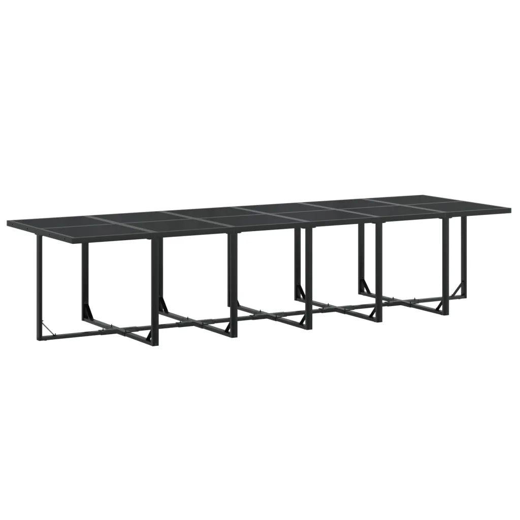 vidaXL Set da Pranzo da Giardino 13 pz Nero in Textilene