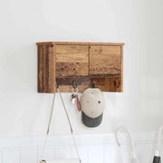 vidaXL Appendiabiti a muro con porta Legno vecchio 50 x 20 x 30 cm