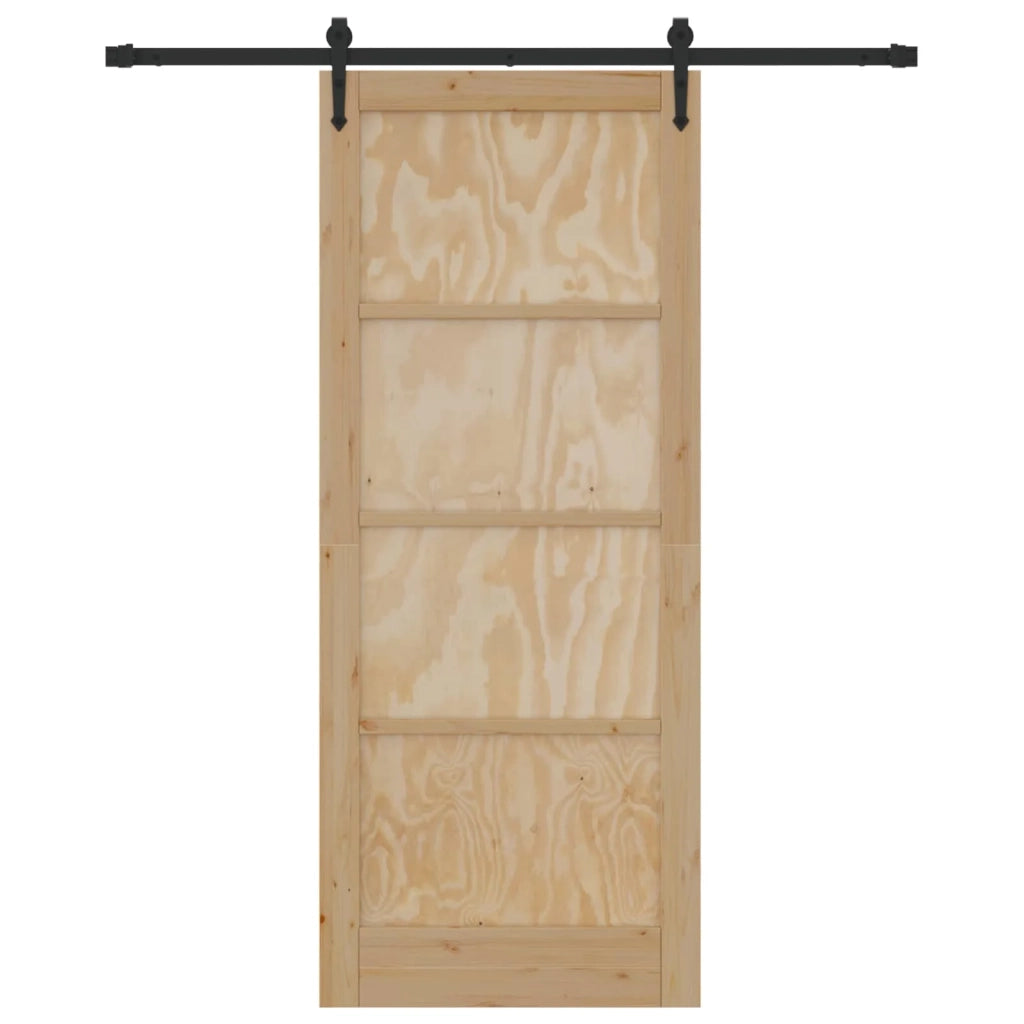 Porta scorrevole ORKDAL Naturale e Nero 86 x 211 cm 3445565
