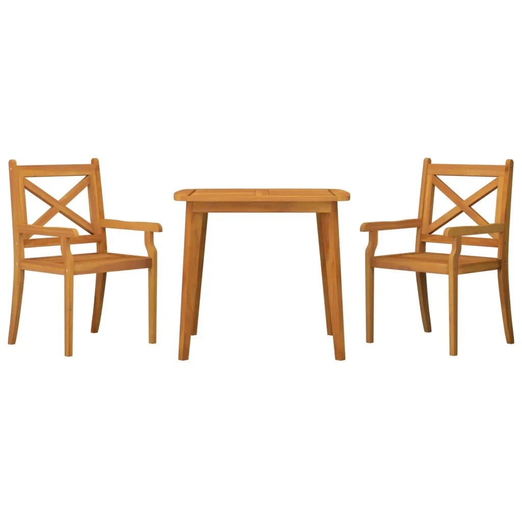 Set Mobili da Pranzo per Giardino 3 pz | Set Salotto da Giardino Legno Massello di Acacia