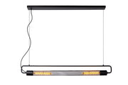 Lampada sospesa lineare loft nera Calixt Lucide 2xE27 25W