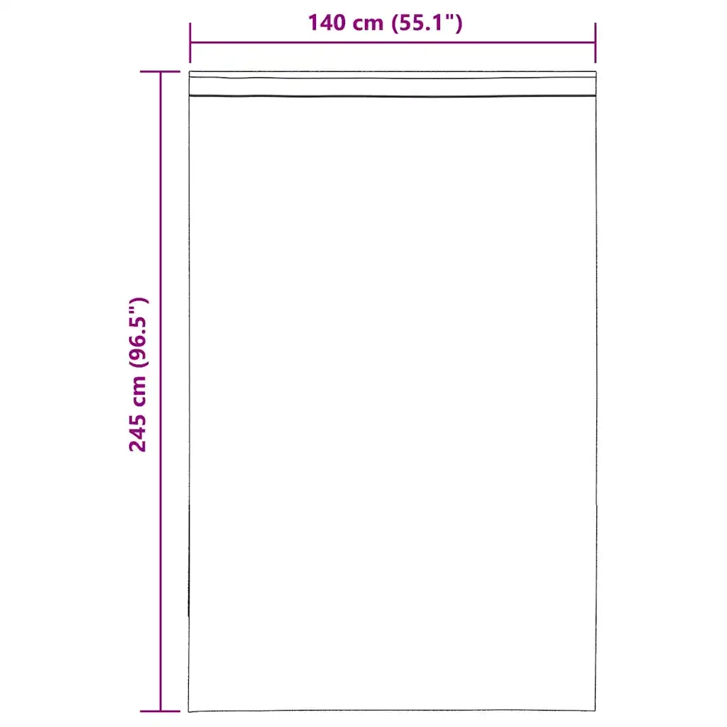 Tende in Voile con Linguetta 2 pz Marrone 4102264