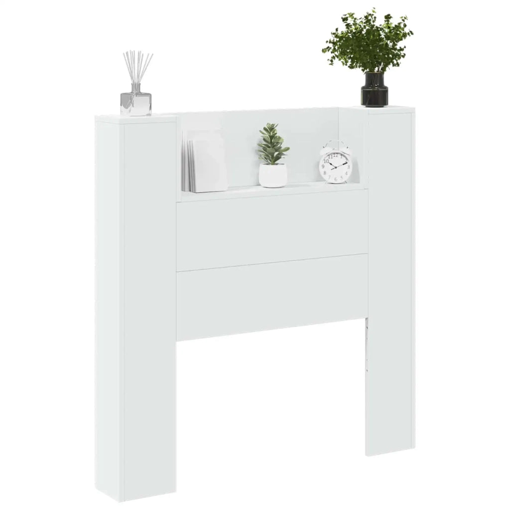 Testiera | Testata Bianco 100 x 16,5 x 103,5 cm Legno multistrato