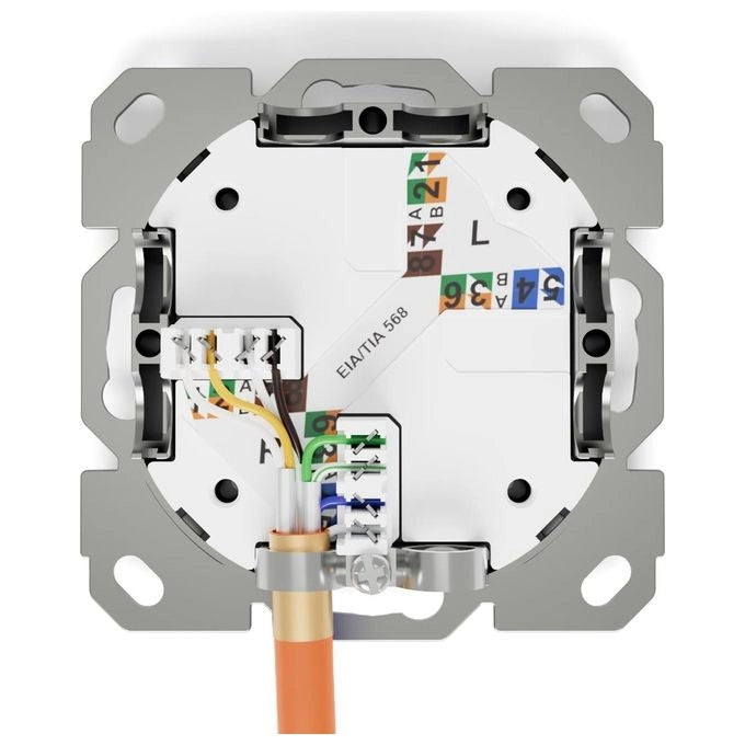 Digitus DN-9010/8-1 presa energia RJ-45 Bianco