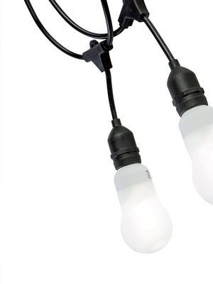 Cavo per Esterno con 5 Portalampade E27 5m in Termoplastico Sovil Nero