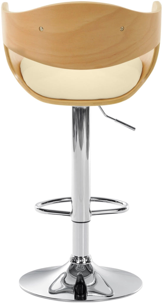 Sgabello Kingston in Similpelle Natura/crema