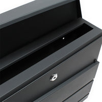 Cassetta postale V16 con vano portagiornale, verniciata a polvere antracite