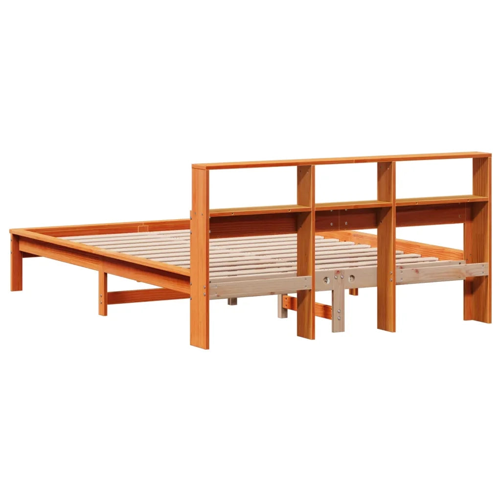 Letto senza Materasso Marrone Cera 140x190 cm in Legno di Pino 3309742