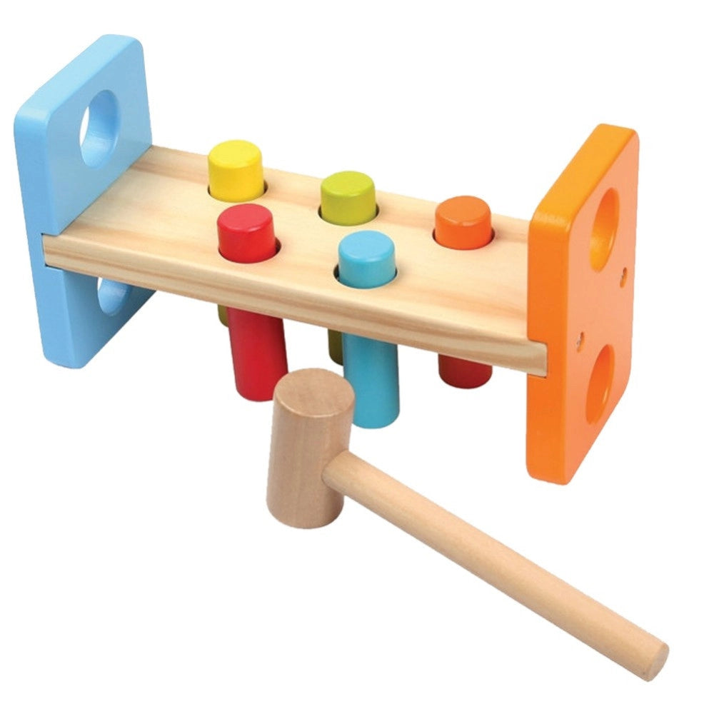 Trade Shop - Giocattolo In Legno Per Bambini Batti Batti Con Martello Gioco Educativo Neonato -