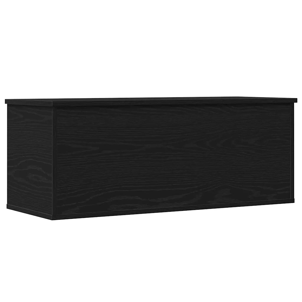 Scatola di Stoccaggio Rovere Nero 90 x 35 x 35 cm 868713
