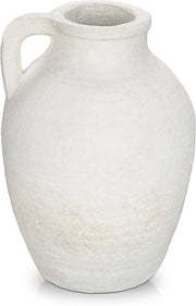 Vaas in Terracotta con Maniglie a Mano per Decorazione in Salotto e Ufficio, Stile Bohemian per Pampas, Decorazione Rustica Antica, Altezza 23 cm