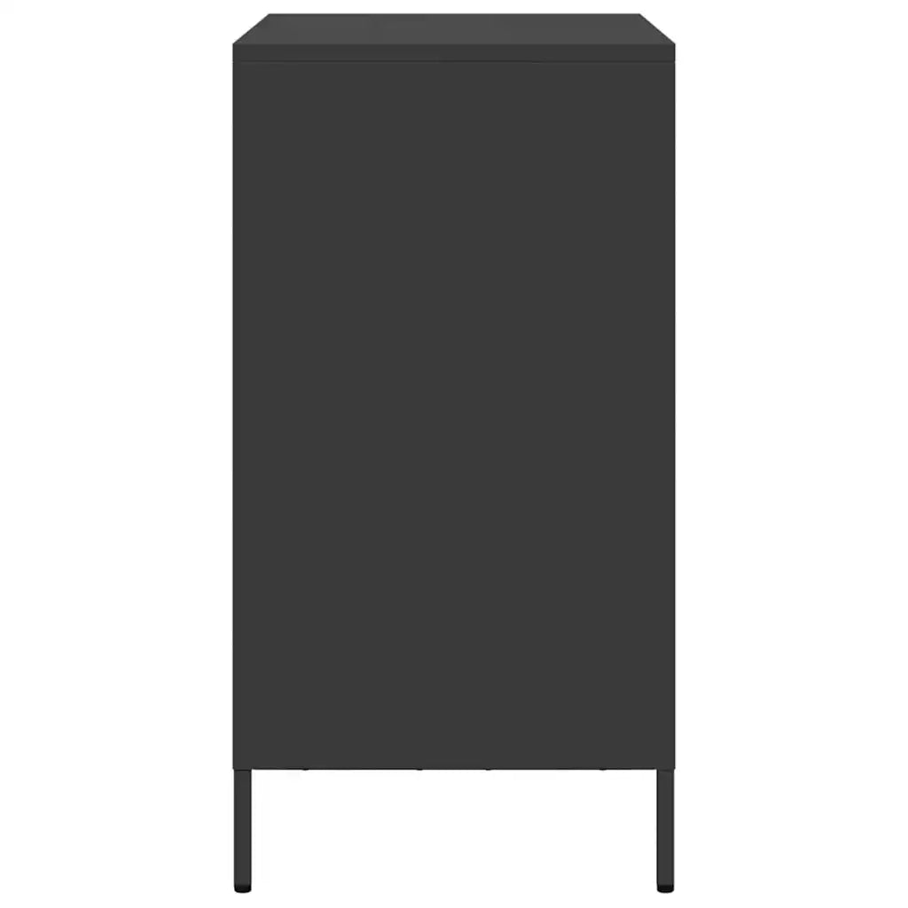 Credenza-Buffet-Armadio da cucina Nera 68x39x73,5 cm in Acciaio Laminato a Freddo 399883