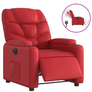 Poltrona | Sedia Relax Reclinabile Elettrica Rossa in Similpelle