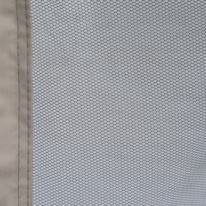 Set 4 Sedie da Giardino in Metallo e Tessuto Marrone