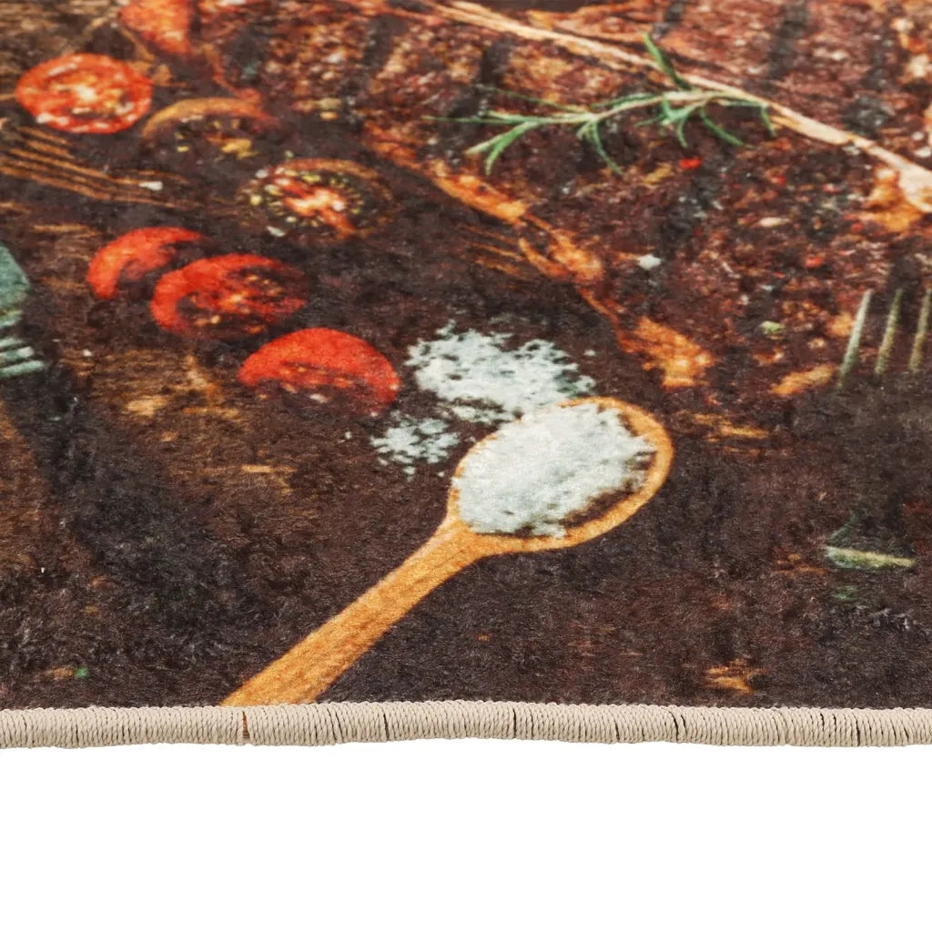 Tappeto da Cucina-Tappetino da Cucina Multicolore 60x180 cm Lavabile Antiscivolo 271869