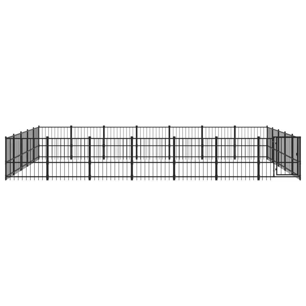 Gabbia per Cani da Esterno in Acciaio 32,93 mÂ²