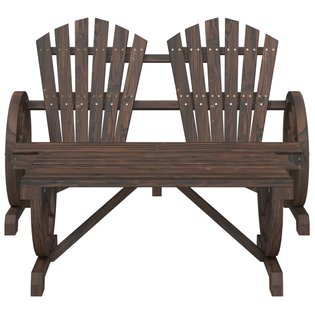 Set Salotto da Giardino 2 pz | Set di Mobili da Esterno in Legno Massello di Abete