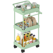 Carrello da cucina a 3 livelli con cesti estraibili ¨C zephmum ¨C verde