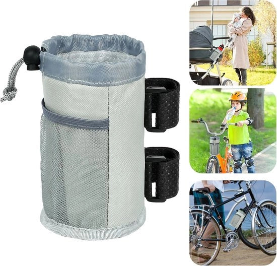 Bidone Portatile e Borsa di Carico per Biciclette, Borsa Multifunzionale per Biciclette, Bidone Impermeabile (Grigio)