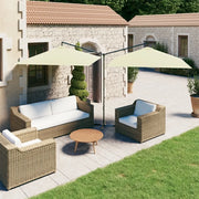 Ombrellone Doppio-Ombrellone da giardino con Palo in Acciaio Sabbia 600x300 cm