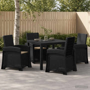 Set da Pranzo per Giardino 5 pz Antracite e Tortora PP 3430105