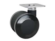 RUOTE ANTITRACCIA IN POLIURETANO CON PIASTRA GIREVOLE 172- - ø mm.50 piastra mm.38x38 - mm.58h. port. kg.45 - 4 pezzi AVO