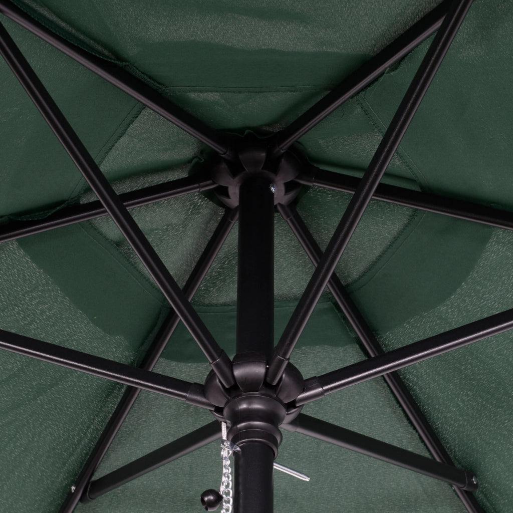 Ombrellone da Giardino con Palo in Alluminio e Tetto Ventilato ¨C Zephmum ¨C Verde