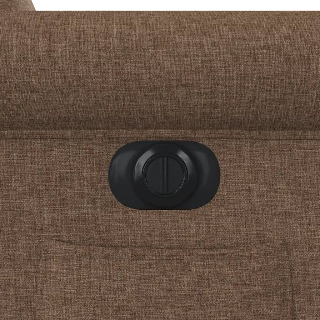Poltrona Alzapersona Reclinabile Elettrica Marrone Tessuto 3303398