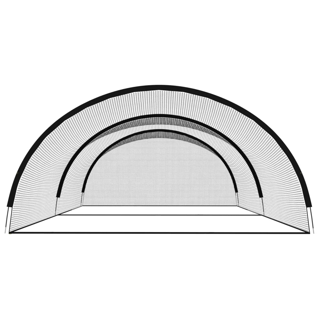 Rete Gabbia da Battuta Baseball Nera 600x400x250 cm Poliestere