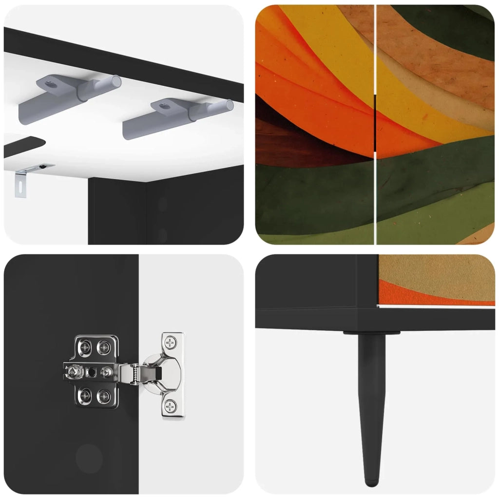 Mobile da Bagno BONN Rovere Nero 60 x 40 x 61 cm 8007421