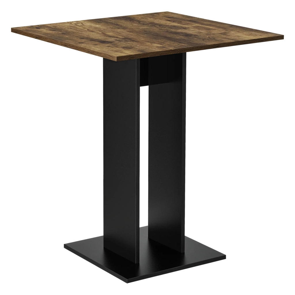 Tavolo da pranzo quadrato per cucina/soggiorno 78 cm marrone/nero 03_0006124