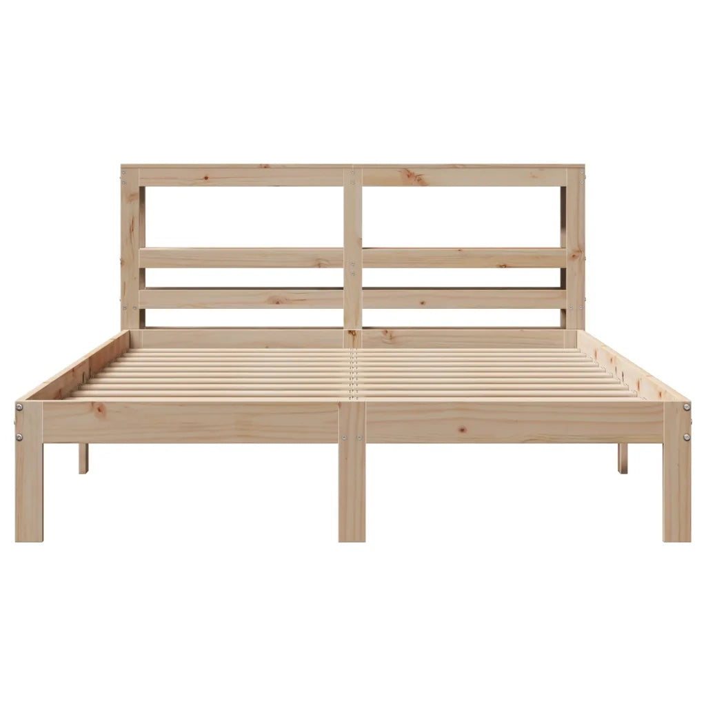 Giroletto con Testiera 160x200 cm in Legno Massello di Pino 3306051
