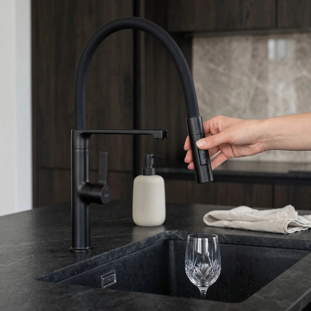Rubinetto Da Cucina Rea Lago Black