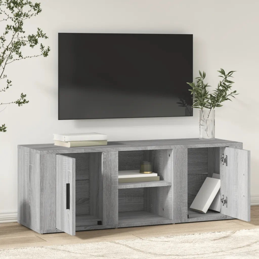 Mobile TV Grigio Sonoma 100x31,5x35 cm in Legno Multistrato 819434