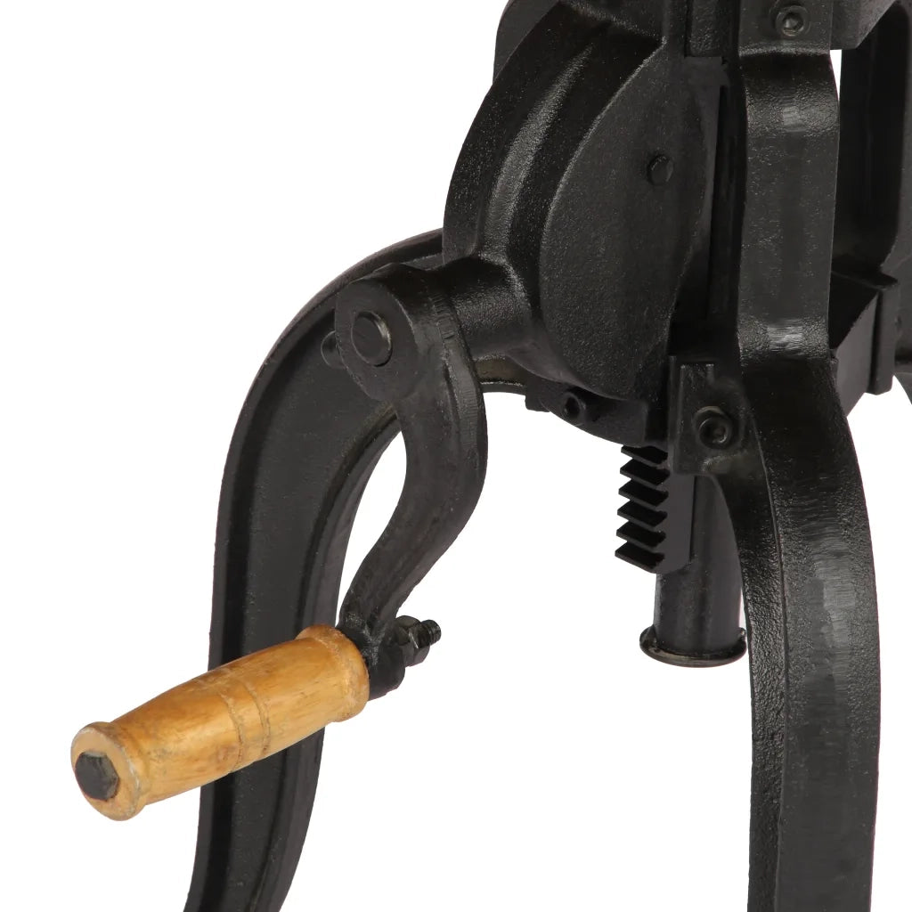 Tavolino-Tavolino da soggiorno-Tavolo 45x(45-62) cm in Legno Massello di Recupero e Ghisa